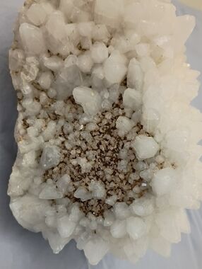 Natural White Quartz Cluster Decorative Geode